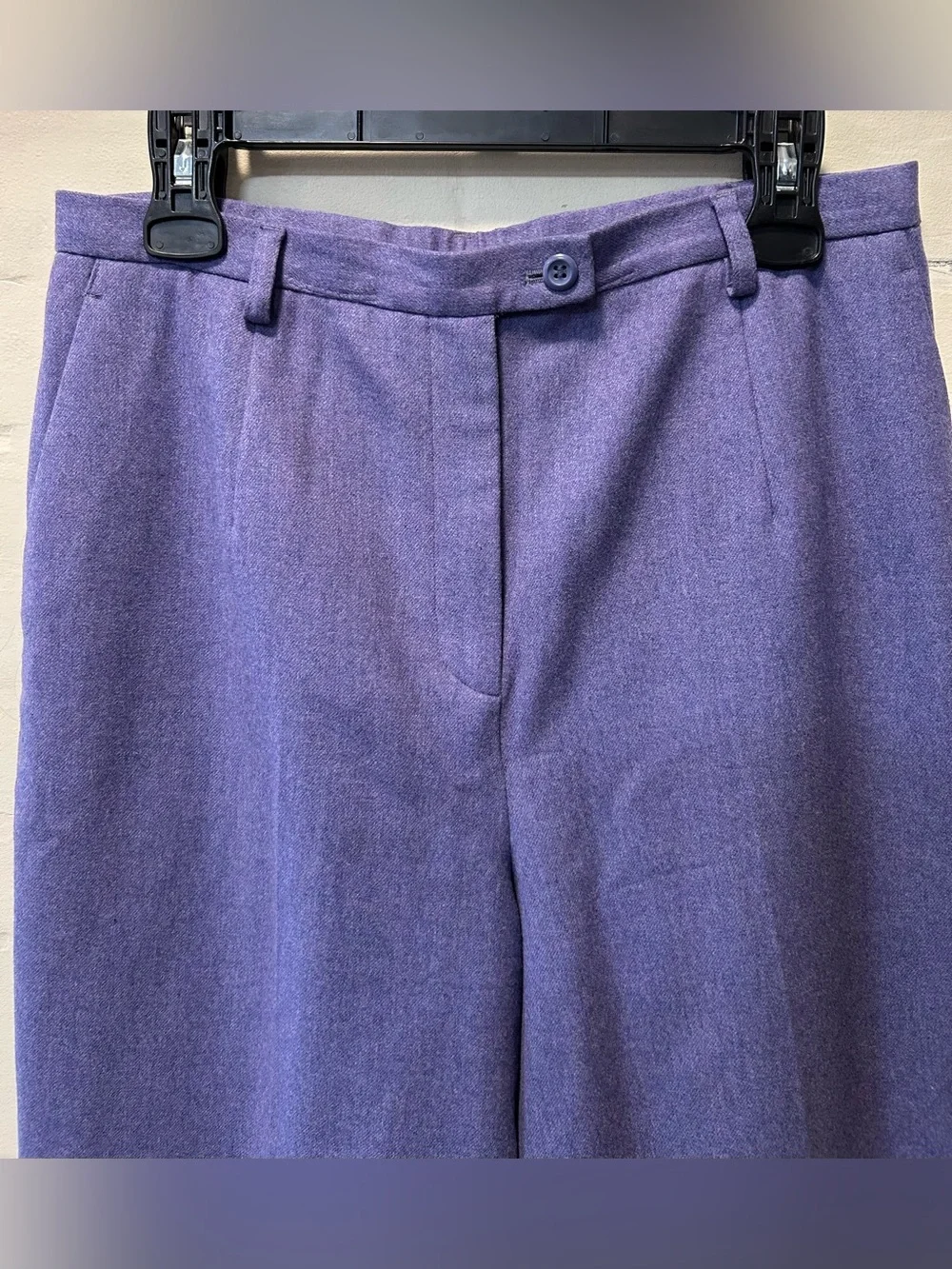 Pendleton Purple Virgin Wool Lined High Waist Tailored Trousers Pants Size 12